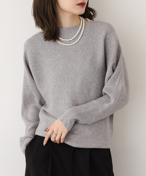 A.N.L(エーエヌエル レーベル)の「A.N.L 抗菌ドルマンニット(ニット/セーター・レディース・ブラック/グレー/モカ/モスグリーン/カーキ/パープル/ブルー/ベージュ/グリーン・38)」の17枚目の写真