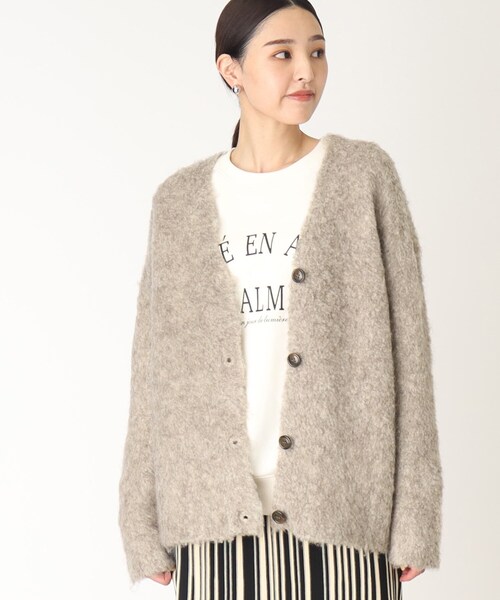 THE SHOP TK (ザ ショップ ティーケー )の「◆ふわふわカーディガン/ハグするニットシリーズ(カーディガン/ボレロ・レディース・スモーキーグリーン系/ブルー/ブラウン系5/グレー系その他5/ブラウン系その他・99)」の3枚目の写真
