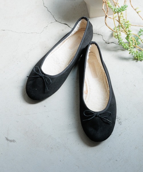 GLOBAL WORK（グローバルワーク）の「フワモコ撥水クッションバレエシューズ/973143（バレエシューズ・レディース・ブラック系その他2/ゼブラ/ブラウン系その他2/グレイッシュベージュ/ブラック系その他/ベージュ・X-LARGE/MEDIUM/SMALL/LARGE）」の2枚目の写真