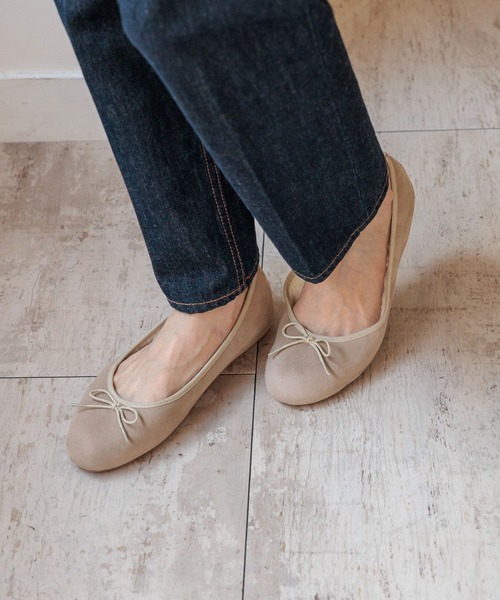 GLOBAL WORK（グローバルワーク）の「フワモコ撥水クッションバレエシューズ/973143（バレエシューズ・レディース・ブラック系その他2/ゼブラ/ブラウン系その他2/グレイッシュベージュ/ブラック系その他/ベージュ・X-LARGE/MEDIUM/SMALL/LARGE）」の6枚目の写真