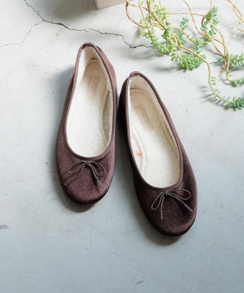 GLOBAL WORK（グローバルワーク）の「フワモコ撥水クッションバレエシューズ/973143（バレエシューズ・レディース・ブラック系その他2/ゼブラ/ブラウン系その他2/グレイッシュベージュ/ブラック系その他/ベージュ・X-LARGE/MEDIUM/SMALL/LARGE）」の4枚目の写真