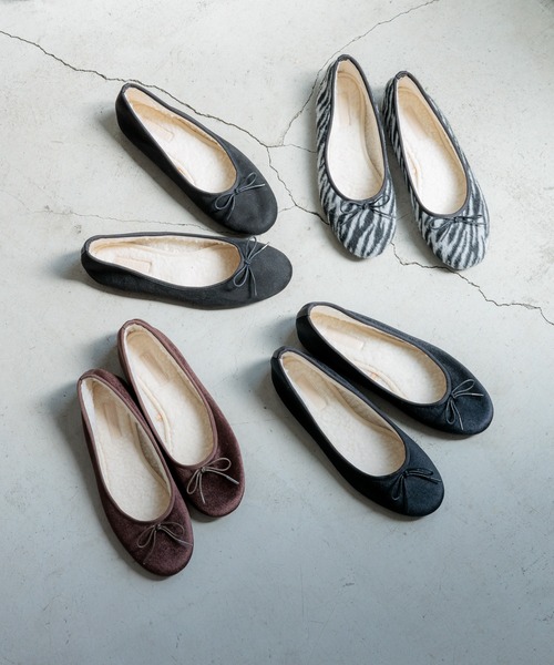 GLOBAL WORK（グローバルワーク）の「フワモコ撥水クッションバレエシューズ/973143（バレエシューズ・レディース・ブラック系その他2/ゼブラ/ブラウン系その他2/グレイッシュベージュ/ブラック系その他/ベージュ・X-LARGE/MEDIUM/SMALL/LARGE）」の7枚目の写真