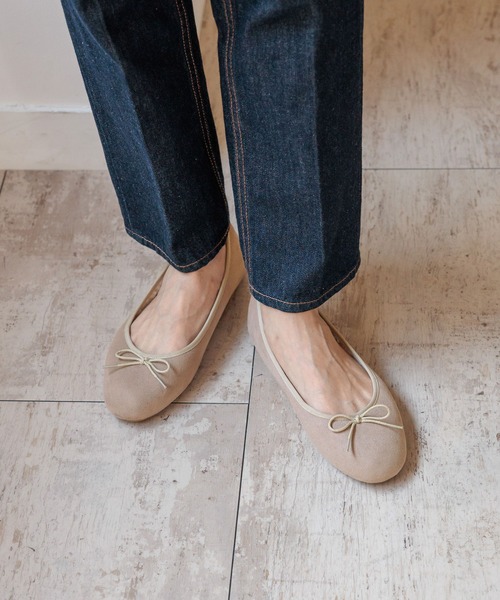 GLOBAL WORK（グローバルワーク）の「フワモコ撥水クッションバレエシューズ/973143（バレエシューズ・レディース・ブラック系その他2/ゼブラ/ブラウン系その他2/グレイッシュベージュ/ブラック系その他/ベージュ・X-LARGE/MEDIUM/SMALL/LARGE）」の9枚目の写真