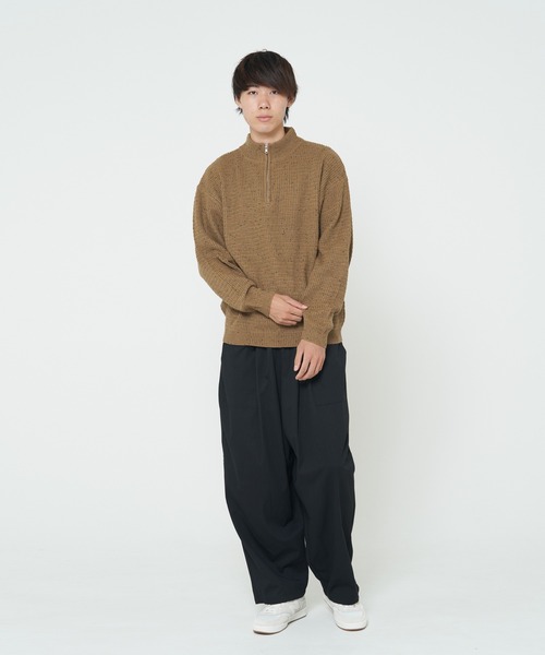 CORISCO(コリスコ)の「MIXニットハーフジップ(M1)(ニット/セーター・メンズ・ブラック/アイボリー/グレー/ベージュ・MEDIUM/X-LARGE/LARGE)」の16枚目の写真