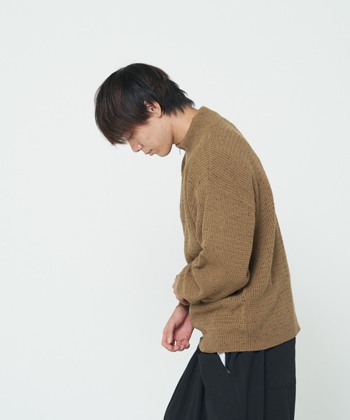 CORISCO(コリスコ)の「MIXニットハーフジップ(M1)(ニット/セーター・メンズ・ブラック/アイボリー/グレー/ベージュ・MEDIUM/X-LARGE/LARGE)」の14枚目の写真