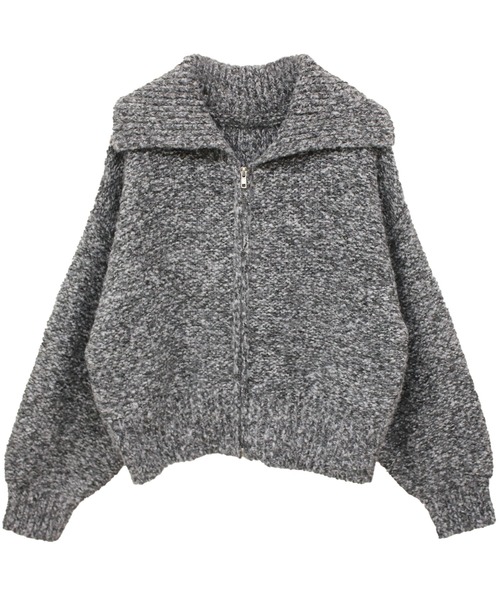 Social GIRL（ソーシャルガール）の「ダブルジップ ニットカーディガン（カーディガン/ボレロ・レディース・ブラック/ライトグレー/グレー/ブルー/グリーン・M）」の16枚目の写真