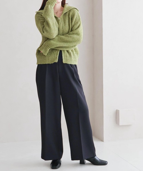 Social GIRL（ソーシャルガール）の「ダブルジップ ニットカーディガン（カーディガン/ボレロ・レディース・ブラック/ライトグレー/グレー/ブルー/グリーン・M）」の13枚目の写真