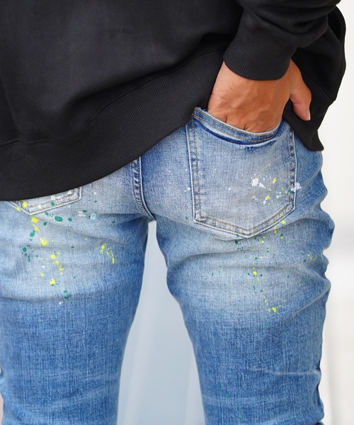 adamsJUGGLER（アダムスジャグラー）の「バイカーリペアデニムロングパンツ（デニムパンツ・メンズ・インディゴブルー・L/XL/XXL/S/M）」の19枚目の写真