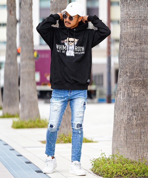 adamsJUGGLER（アダムスジャグラー）の「バイカーリペアデニムロングパンツ（デニムパンツ・メンズ・インディゴブルー・L/XL/XXL/S/M）」の4枚目の写真