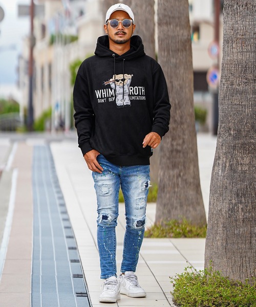 adamsJUGGLER（アダムスジャグラー）の「バイカーリペアデニムロングパンツ（デニムパンツ・メンズ・インディゴブルー・L/XL/XXL/S/M）」の7枚目の写真