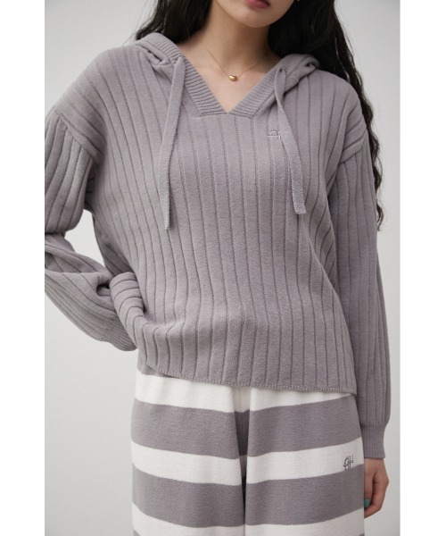 AZUL HOME（アズールホーム）の「A/H WHIP NIGHT KNIT FOODIE（ニット/セーター・レディース・ピンク/グレー・FREE）」の14枚目の写真