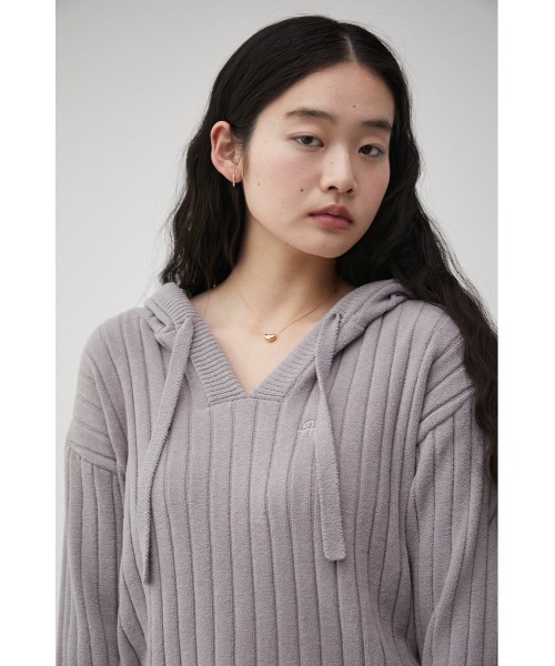 AZUL HOME（アズールホーム）の「A/H WHIP NIGHT KNIT FOODIE（ニット/セーター・レディース・ピンク/グレー・FREE）」の13枚目の写真