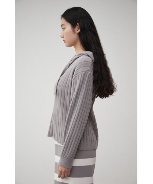 AZUL HOME（アズールホーム）の「A/H WHIP NIGHT KNIT FOODIE（ニット/セーター・レディース・ピンク/グレー・FREE）」の9枚目の写真
