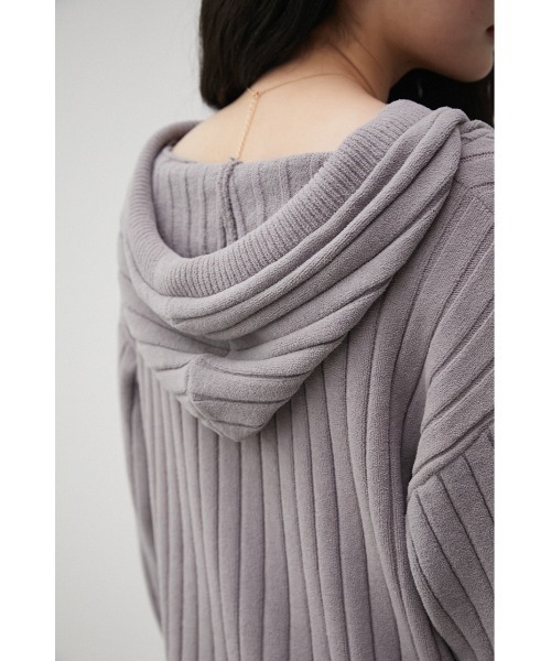 AZUL HOME（アズールホーム）の「A/H WHIP NIGHT KNIT FOODIE（ニット/セーター・レディース・ピンク/グレー・FREE）」の7枚目の写真