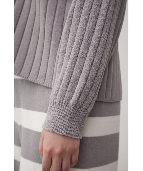 AZUL HOME（アズールホーム）の「A/H WHIP NIGHT KNIT FOODIE（ニット/セーター・レディース・ピンク/グレー・FREE）」の5枚目の写真