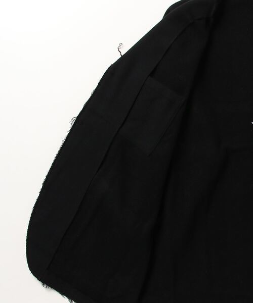 SUNNY  SPORTS（サニースポーツ）の「SUNNY SPORTS/サニースポーツ CUT-OFF NOTCH COLLAR 2B JACKET WOOL カットオフノッチカラー2Bジャケット ウール（テーラードジャケット・メンズ・ブラック/ネイビー・MEDIUM/LARGE）」の4枚目の写真