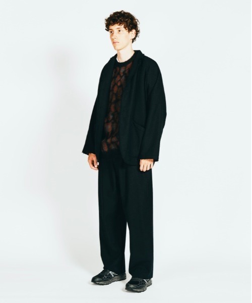 SUNNY  SPORTS（サニースポーツ）の「SUNNY SPORTS/サニースポーツ CUT-OFF NOTCH COLLAR 2B JACKET WOOL カットオフノッチカラー2Bジャケット ウール（テーラードジャケット・メンズ・ブラック/ネイビー・MEDIUM/LARGE）」の10枚目の写真