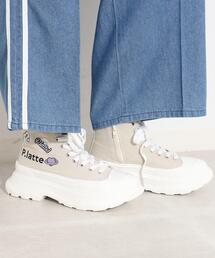 PINK-latte | 厚底キャンパスハイカットスニーカー(スニーカー)