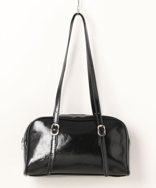 Reurie'（レウリィ）の「【ZOZO限定カラー有】エコレザーボストンバッグ / eco leather boston bag ショルダーバッグ スクエア アイボリー ブラック グリーン ツヤ（ボストンバッグ・レディース・アイボリー/ブラック/グリーン・FREE）」の18枚目の写真