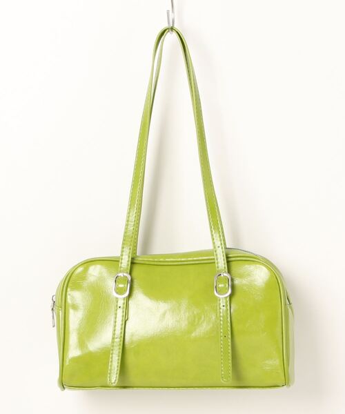 Reurie'（レウリィ）の「【ZOZO限定カラー有】エコレザーボストンバッグ / eco leather boston bag ショルダーバッグ スクエア アイボリー ブラック グリーン ツヤ（ボストンバッグ・レディース・アイボリー/ブラック/グリーン・FREE）」の19枚目の写真