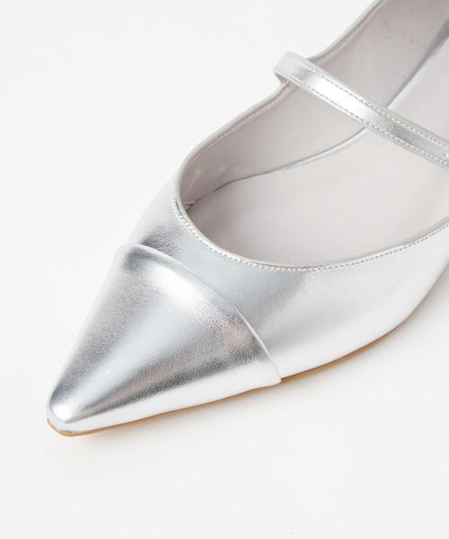 green label relaxing（グリーンレーベルリラクシング）の「ストラップ フラット パンプス(1.5cmヒール)（パンプス・レディース・その他1/シルバー/ブラック・24.5cm/23.5cm/24cm/25cm/23cm）」の16枚目の写真