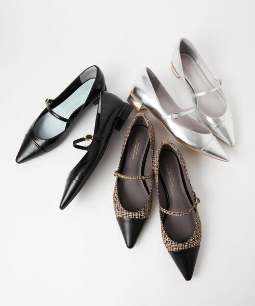 green label relaxing（グリーンレーベルリラクシング）の「ストラップ フラット パンプス(1.5cmヒール)（パンプス・レディース・その他1/シルバー/ブラック・24.5cm/23.5cm/24cm/25cm/23cm）」の22枚目の写真