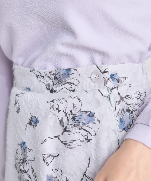 JohnnyWas ジョニーワズ　シルク ロングスカート シルク 100% 花柄 Women's Silk Clothing - Boho Silk Dresses, Tops, Pants