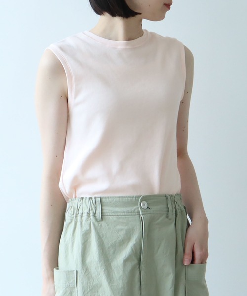 tシャツ ピマハイゲージスムース ふわふわノースリ レディース △ピマハイゲージスムース ふわふわノースリ（Tシャツ