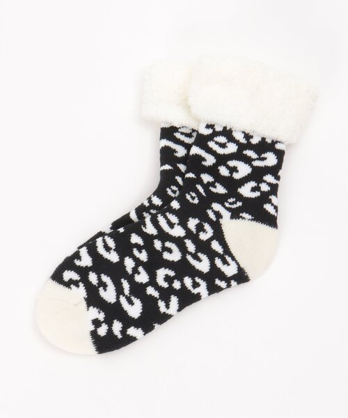 LBC（エルビーシー）の「裏起毛ソックス レオパード（ソックス/靴下・レディース・グリーン/ブラック/ベージュ・FREE）」の6枚目の写真