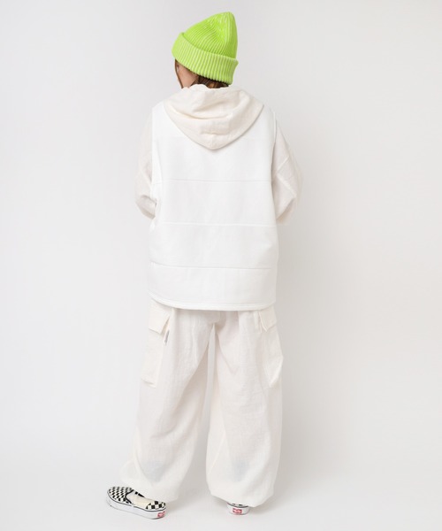 RNA(アールエヌエー)の「M2179 2FACEボーダーベスト(ベスト・レディース・ホワイト/ブラック/ライトオリーブ・MEDIUM)」の7枚目の写真