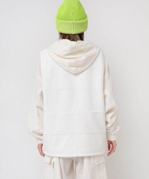 RNA(アールエヌエー)の「M2179 2FACEボーダーベスト(ベスト・レディース・ホワイト/ブラック/ライトオリーブ・MEDIUM)」の10枚目の写真