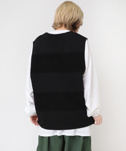 RNA(アールエヌエー)の「M2179 2FACEボーダーベスト(ベスト・レディース・ホワイト/ブラック/ライトオリーブ・MEDIUM)」の13枚目の写真