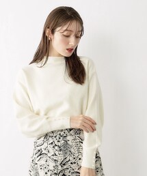 index | ≪5color≫ パール調ボタンスリーブボトルネックニット【洗濯機洗い可】(ニット/セーター)