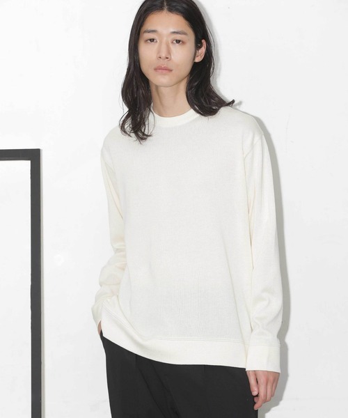 NANO universe（ナノユニバース）の「「タフニット」ジャケT ロングスリーブ（ニット/セーター・メンズ・ブラウン/トップグレー/アイボリー/ダークネイビー・S/M/L）」の3枚目の写真