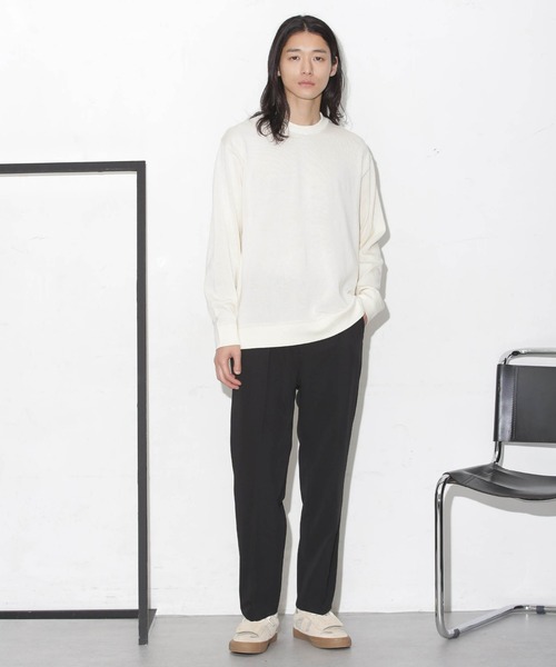 NANO universe（ナノユニバース）の「「タフニット」ジャケT ロングスリーブ（ニット/セーター・メンズ・ブラウン/トップグレー/アイボリー/ダークネイビー・S/M/L）」の17枚目の写真