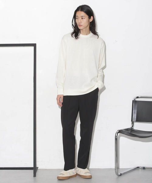 NANO universe（ナノユニバース）の「「タフニット」ジャケT ロングスリーブ（ニット/セーター・メンズ・ブラウン/トップグレー/アイボリー/ダークネイビー・S/M/L）」の13枚目の写真