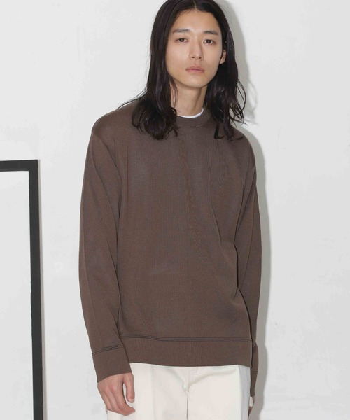 NANO universe（ナノユニバース）の「「タフニット」ジャケT ロングスリーブ（ニット/セーター・メンズ・ブラウン/トップグレー/アイボリー/ダークネイビー・S/M/L）」の9枚目の写真