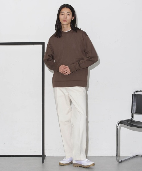 NANO universe（ナノユニバース）の「「タフニット」ジャケT ロングスリーブ（ニット/セーター・メンズ・ブラウン/トップグレー/アイボリー/ダークネイビー・S/M/L）」の18枚目の写真