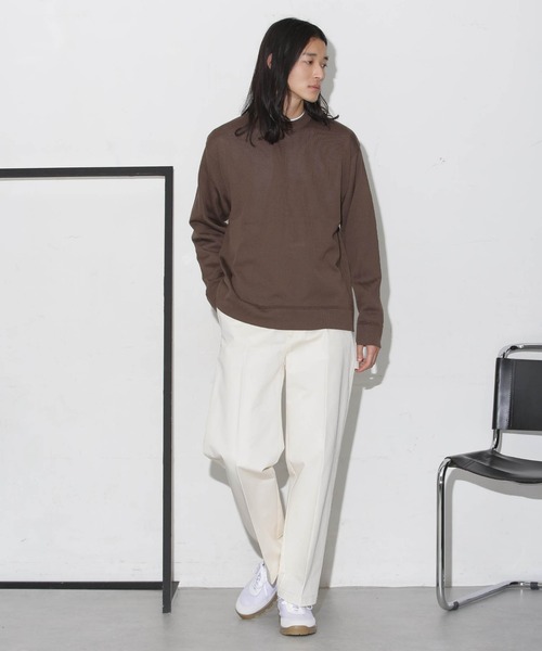 NANO universe（ナノユニバース）の「「タフニット」ジャケT ロングスリーブ（ニット/セーター・メンズ・ブラウン/トップグレー/アイボリー/ダークネイビー・S/M/L）」の14枚目の写真