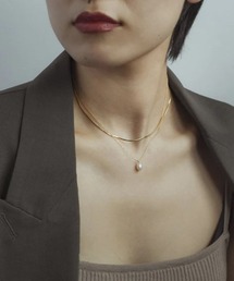 GOLDY（ゴールディ）の「【GOLDY】スネークチェーン & ウォーターパール レイヤード ネックレス / 3211111 CS-2311（ネックレス・レディース）」