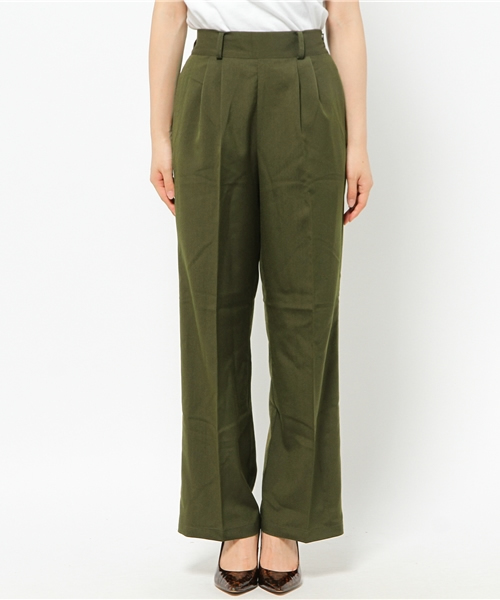 CIAOPANIC（チャオパニック）の「【Ciaopanic】　TRツータックワイドPT（その他パンツ・レディース・ブラック/レンガ/オリーブ・FREE）」の12枚目の写真