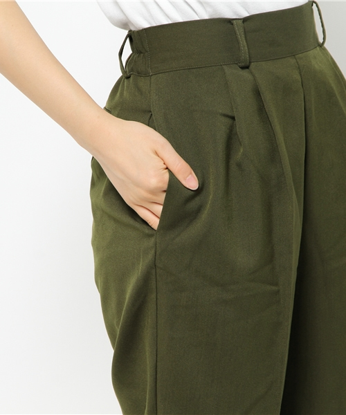 CIAOPANIC（チャオパニック）の「【Ciaopanic】　TRツータックワイドPT（その他パンツ・レディース・ブラック/レンガ/オリーブ・FREE）」の10枚目の写真