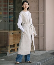 Munich | シャイニーリネンツイルジレワンピース(ベスト)