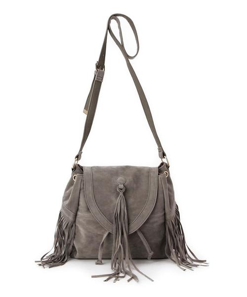 green label relaxing（グリーンレーベルリラクシング）の「GC フリンジ バッグ（ショルダーバッグ・レディース・グレー/ベージュ・フリー）」の5枚目の写真