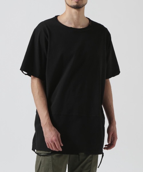 WHITELAND（ホワイトランド）の「【WEB&DEPOT限定】DankeSchon/ダンケシェーン/ODS/DAMEGE SST/ダメージTシャツ（Tシャツ/カットソー・レディース・ホワイト/ベージュ/ブラック・F）」の4枚目の写真