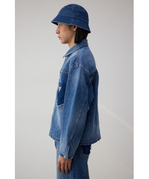AZUL by moussy（アズールバイマウジー）の「AZUL DENIMロゴプレートジャケット（デニムジャケット・メンズ・ブルー/ブルー系その他・FREE）」の7枚目の写真