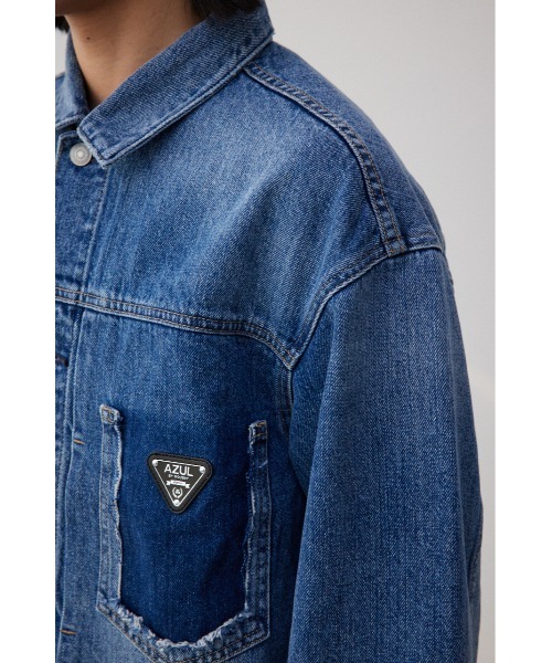 AZUL by moussy（アズールバイマウジー）の「AZUL DENIMロゴプレートジャケット（デニムジャケット・メンズ・ブルー/ブルー系その他・FREE）」の10枚目の写真