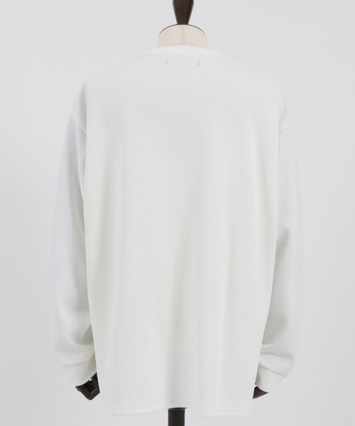 CAMBIO(カンビオ)の「mlt4614- ビッグシルエットサイドスリットカットソー(Tシャツ/カットソー・メンズ・ホワイト/ブルー/グレイッシュベージュ/ブラック・M/L/XL)」の22枚目の写真