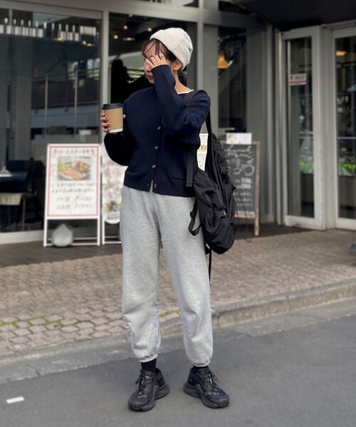 GEVACO（ゲバコ）の「【GEVACO/ゲバコ】コットンミラノリブカーディガン（カーディガン/ボレロ・レディース・アイボリー/グレイッシュベージュ/ネイビー/ミント・38）」の21枚目の写真