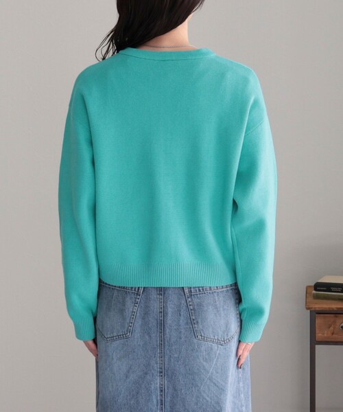 GEVACO（ゲバコ）の「【GEVACO/ゲバコ】コットンミラノリブカーディガン（カーディガン/ボレロ・レディース・アイボリー/グレイッシュベージュ/ネイビー/ミント・38）」の16枚目の写真